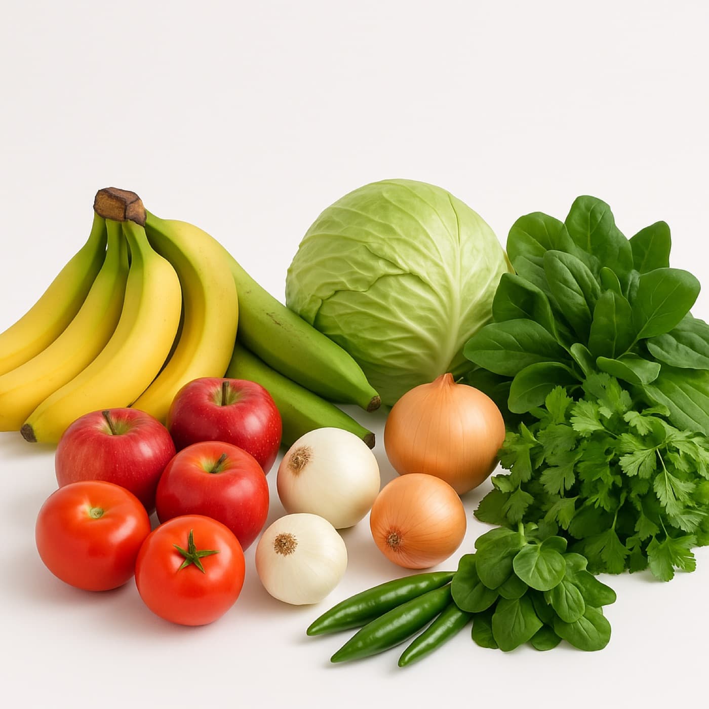 Selección de frutas y verduras frescas de AGRISAM